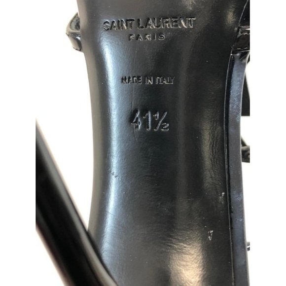 SAINT LAURENT Cassandre Leather Sandals Size Eu:41.5 - Picture 9 of 11